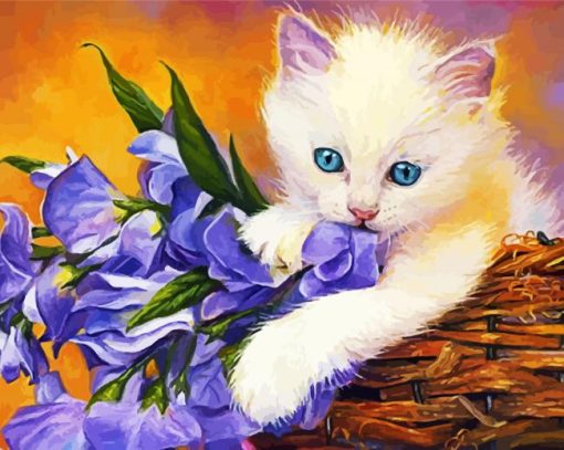 Ragdoll And Flowers paint by numbers