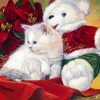 Ragdoll Cat And Teddy Bear paint by numbers