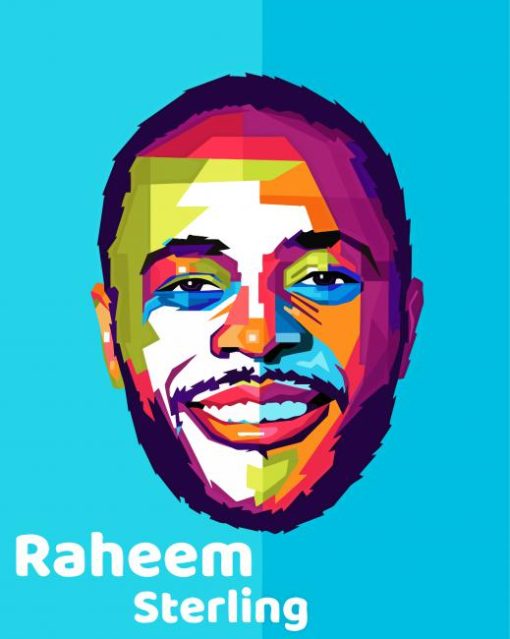 Raheem Sterling Pop Art paint by numbers