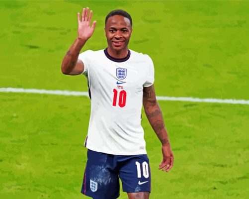 Raheem Sterling piant by numbers