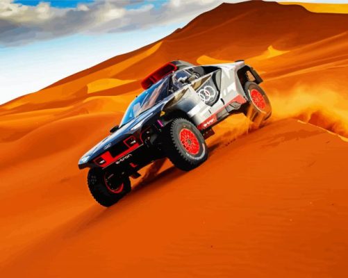 Rally Desert Car paint by numbers