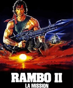 Rambo Movie Poster paint by numbers