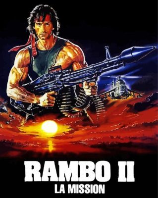 Rambo Movie Poster paint by numbers