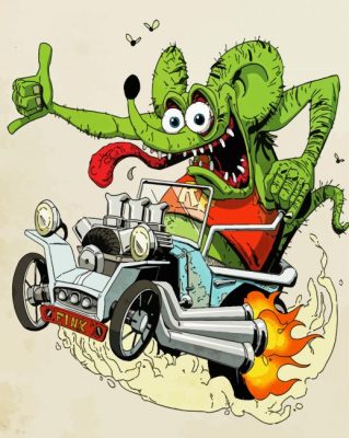 Rat Fink Art paint by numbers