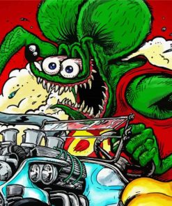 Rat Fink Character paint by numbers