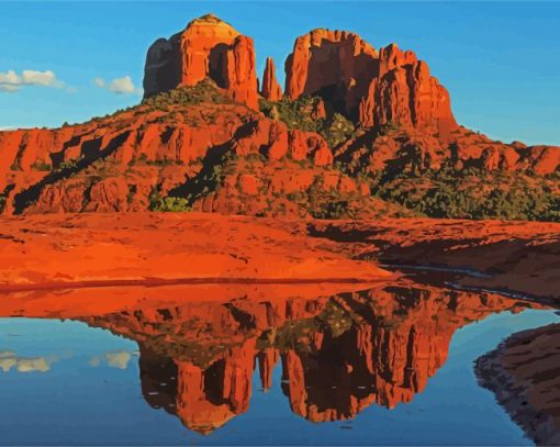 Red Rock Secret Mountain Wilderness paint by numbers