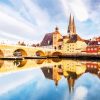 Regensburg Bridge Water Mirror paint by numbers