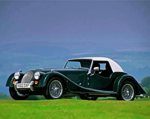 Retro Morgan Car paint by numbers