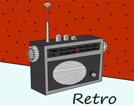 Aesthetic Retro Radio paint by numbers