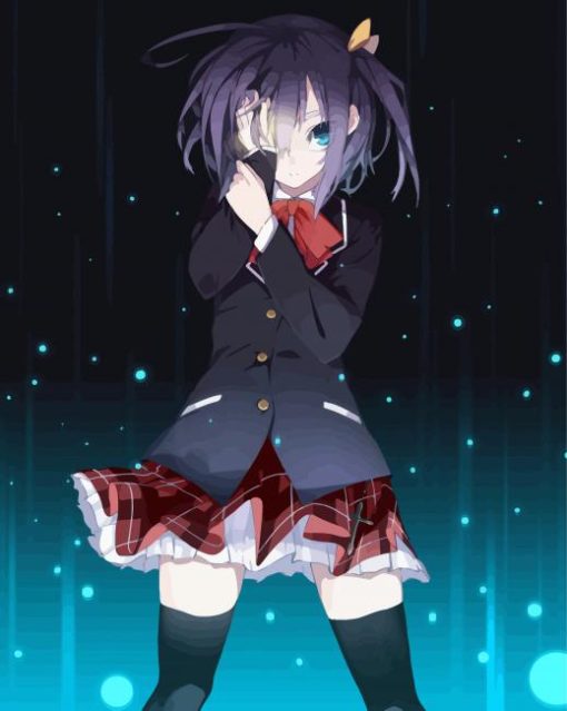 Rikka Takanashi Anime Girl paint by numbers