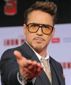 Robert Downey Jr Actor paint by numbers