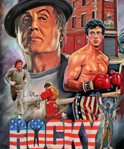 Sylvester Stallone Rocky paint by numbers