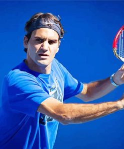 Roger Federer Tennis Player paint by numbers