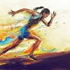 Running Athlete Girl paint by numbers