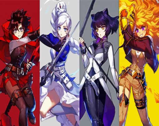 Rwby Girls Characters paint by nummbers