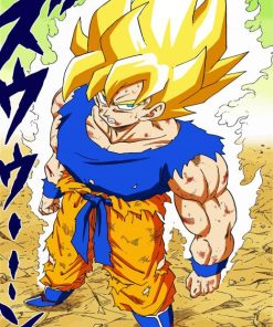 Saiyan Character paint by numbers