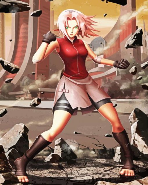 Sakura Haruno Anime paint by numbers