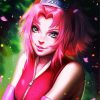 Japanese Sakura Haruno paint by numbers