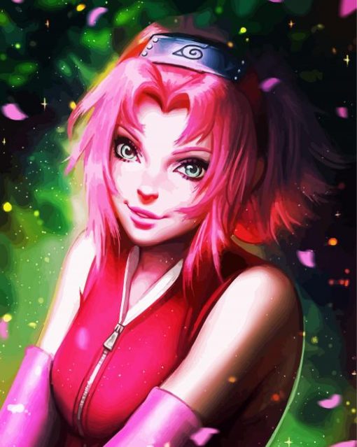 Japanese Sakura Haruno paint by numbers