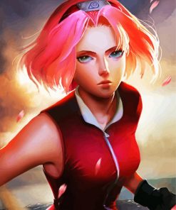 Pretty Sakura Haruno paint byb numbers