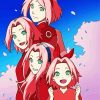 Aesthetic Sakura Haruno paint by numbers