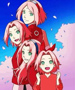 Aesthetic Sakura Haruno paint by numbers