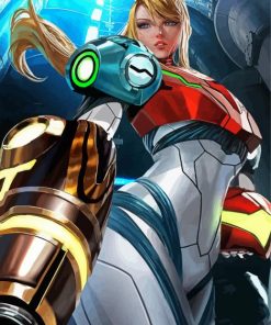 Samus Aran Illustration paint by numbers