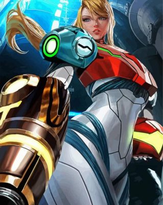 Samus Aran Illustration paint by numbers