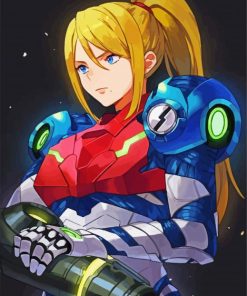 Samus Aran Character paint by numbers