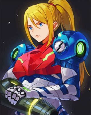 Samus Aran Character paint by numbers