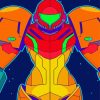 Samus Aran Video Game paint by numbers