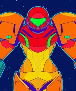 Samus Aran Video Game paint by numbers