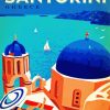 Santorini Greece Poster paint by numbers