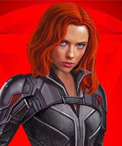 Scarlette Black Widow Movie paint by numbers