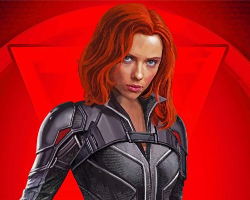 Scarlette Black Widow Movie paint by numbers