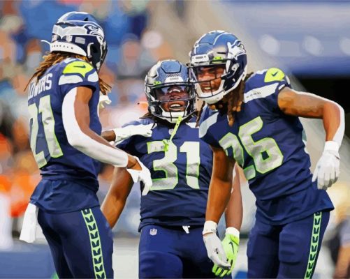 Seahawks Professional Players paint by numbers