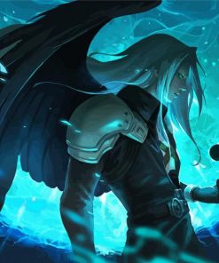 Fantasy Sephiroth Character paint by numbers