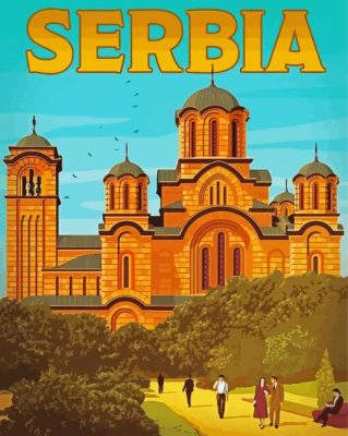 Serbia Poster paint by numbers