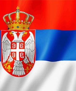 Serbia State Flag paint by numbers