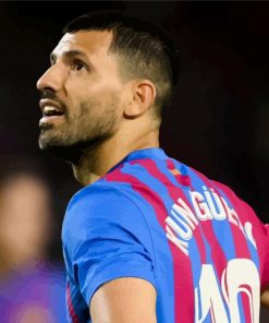 Sergio Agüero Footballer paint byb numbers