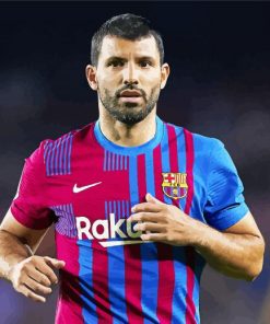 The Footballer Sergio Agüero paint by numbers