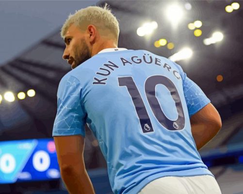 Sergio Agüero In Stadium paint byb numbers