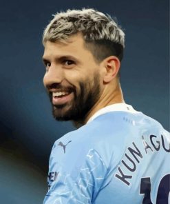 Sergio Agüero Smiling paint byb numbers