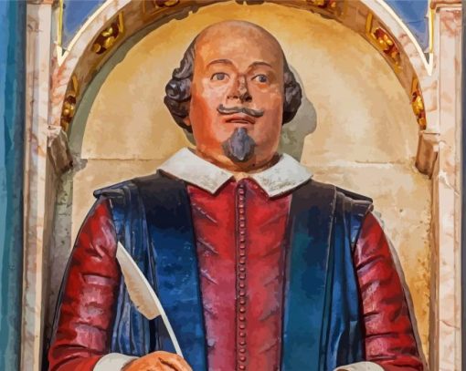 English William Shakespeare paint by numbers