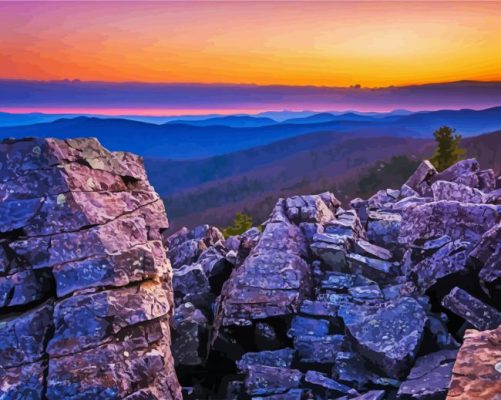 Shenandoah At Sunset paint by numbers