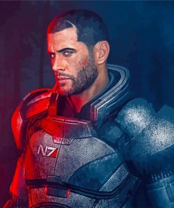 Commander Shepard Character paint by numbers