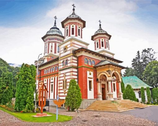 Sinaia Monastery paint by numbers