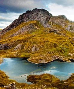 Beautiful Snowdonia National Park Landscape paint by numbers