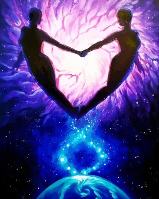 Soulmates Heart Shape paint by numbers
