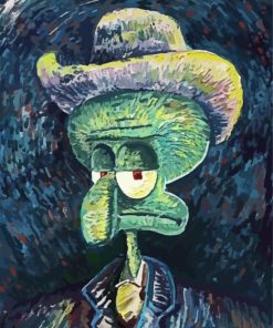 Squidward Art paint by numbers